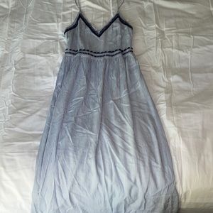 NWT Long navy striped dress